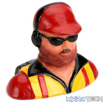 1/6 Pilot  with Beard Hat Headphones a